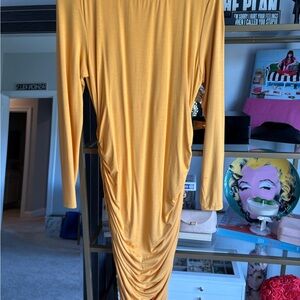 JLUXLABEL Mustard Long Sleeve Dress